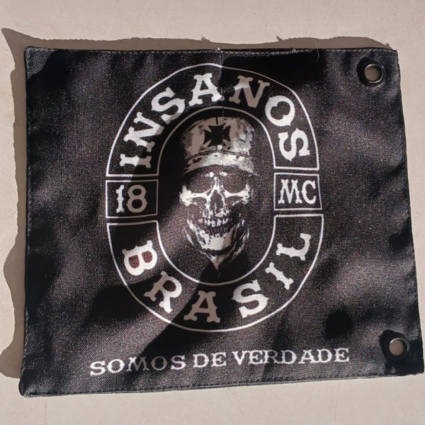 BANDEIROLA em TECIDO : INSANOS MC 💀 Ref.: 0001